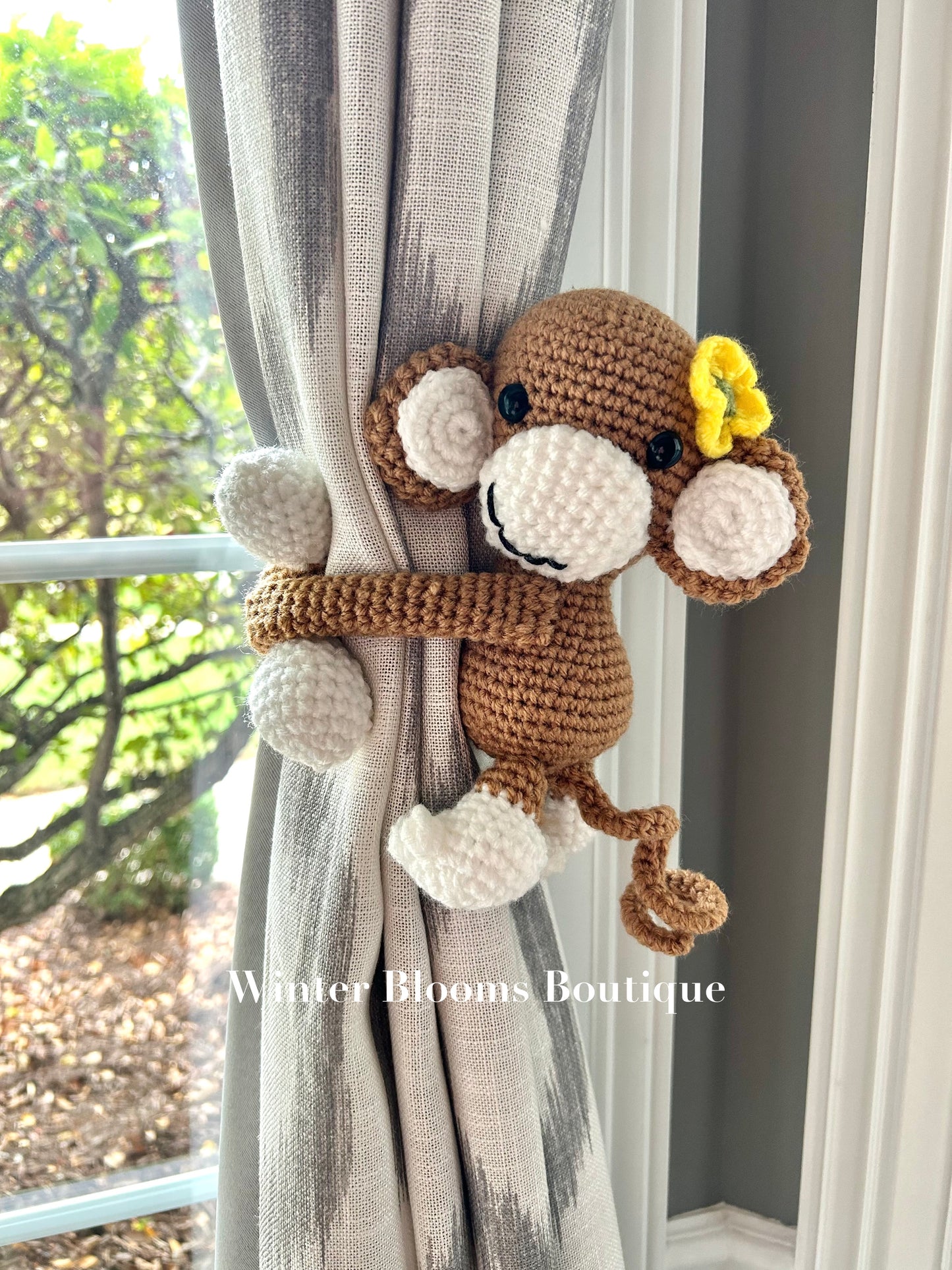 Monkey Safari Curtain Tieback Holder