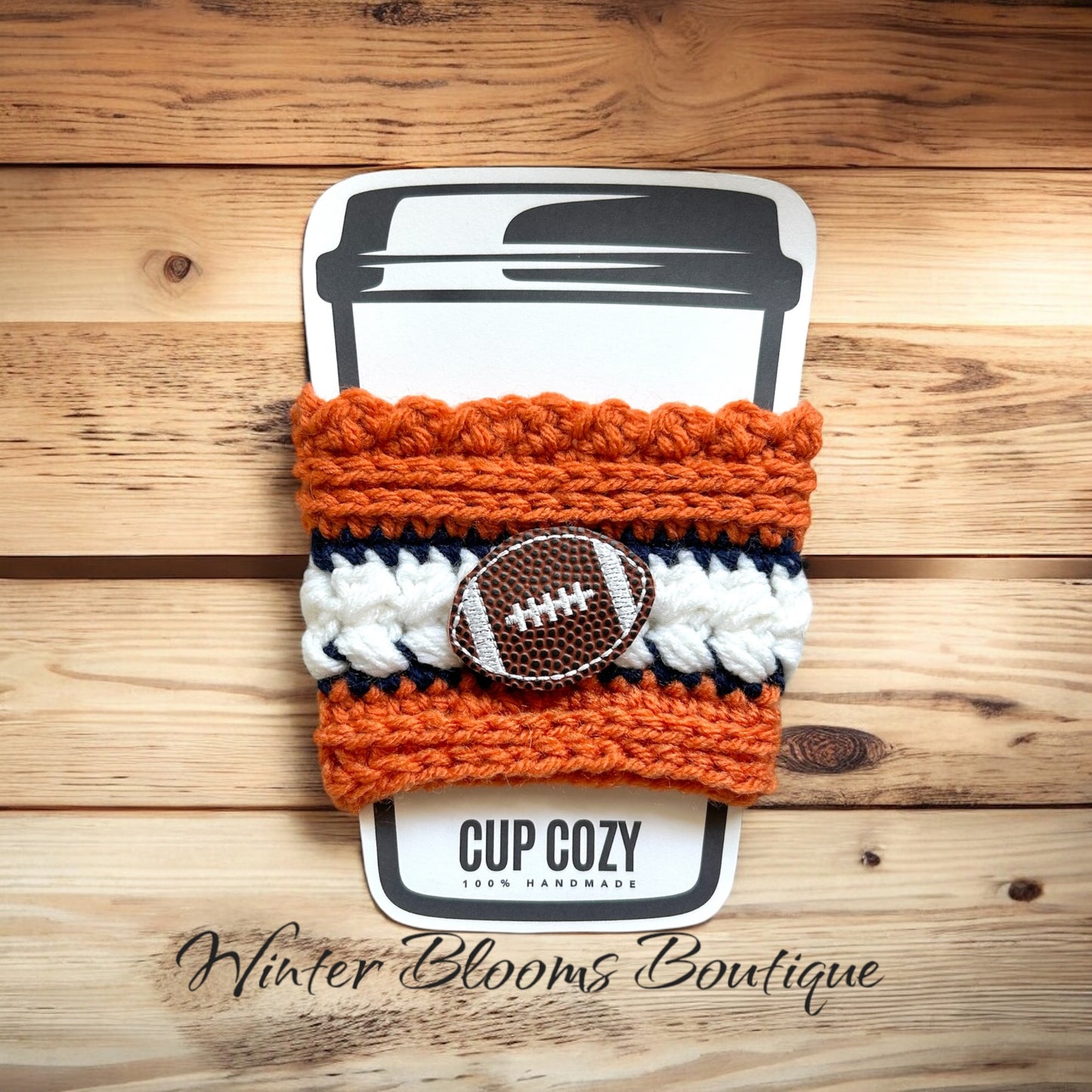 Chicago Football themed Drink Cozy Sleeve