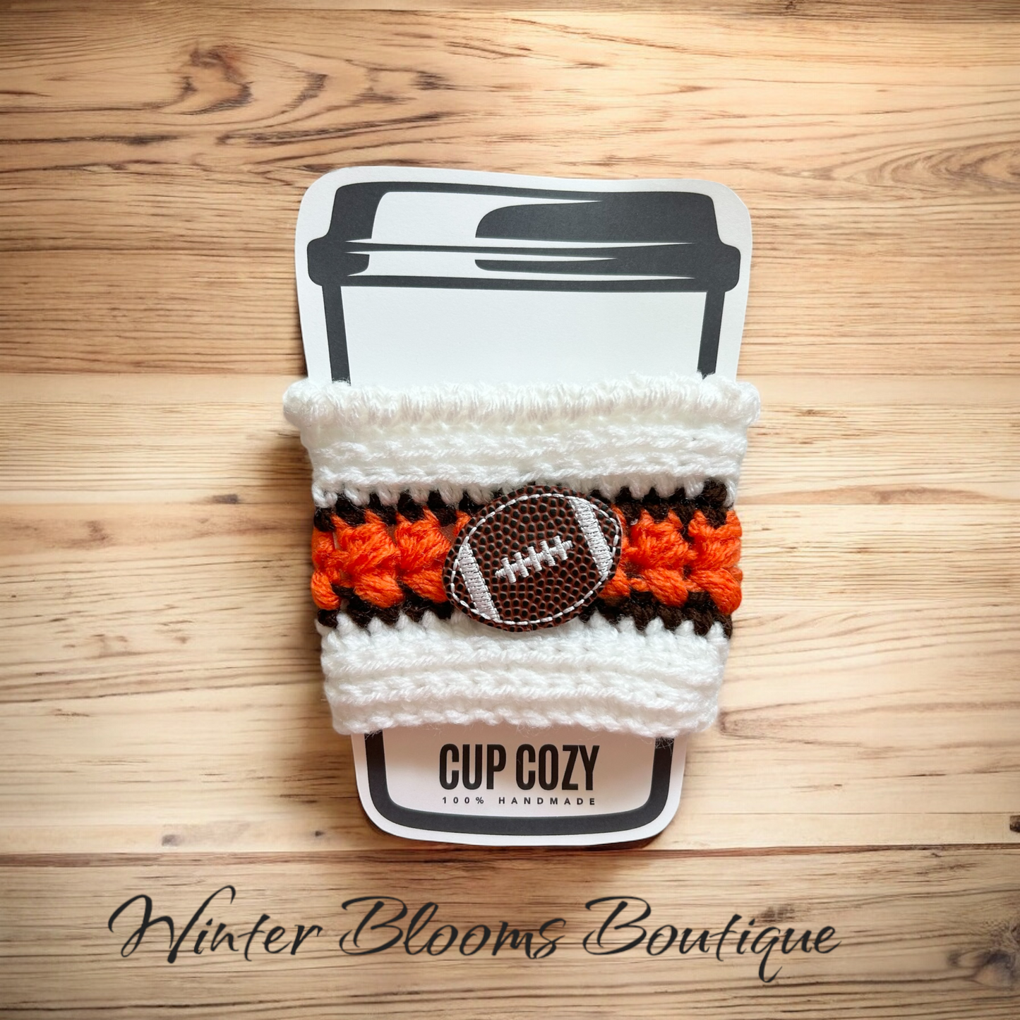 Cleveland Football themed Drink Cozy Sleeve