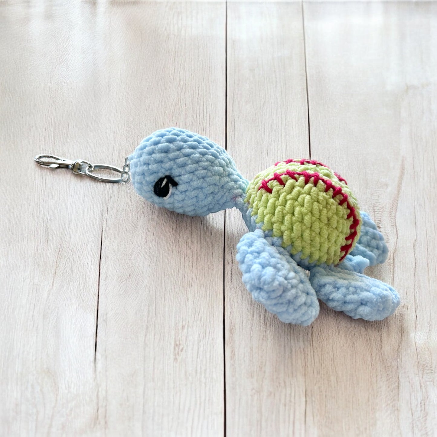 Turtle Softball Sport Plush Decor Toy Keychain clip Backpack Bag Buddy