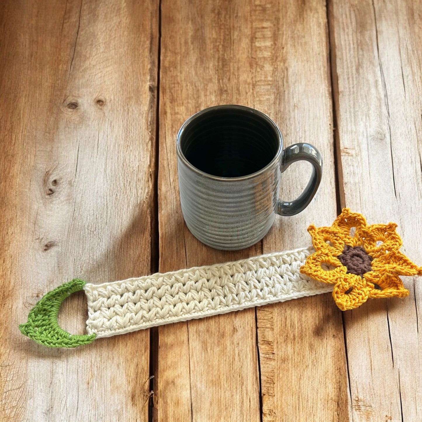 Mug Cup Cozy Band Sleeve Flower Sunflower Tea Coffee Cocoa