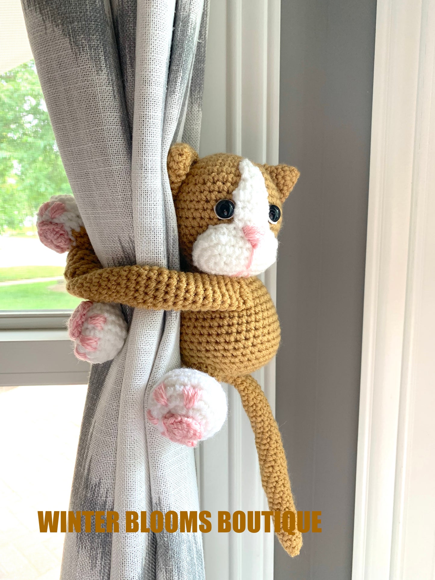 Cat Kitten Curtain Tieback Holder