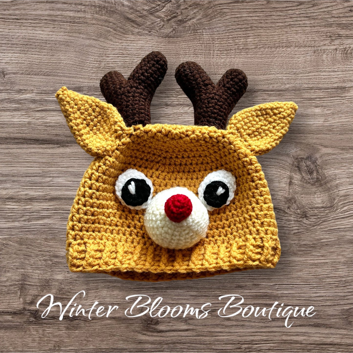 Reindeer Beanie Hat Gold