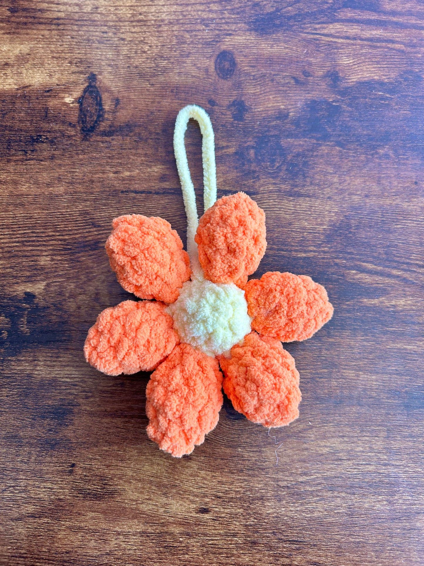 Flower Backpack Buddy Car Rearview Mirror Hanging Accessories Charm Keychain Clip