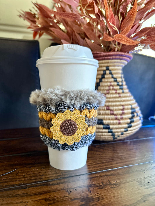 Classic Sunflower Drink Cozy Sleeve