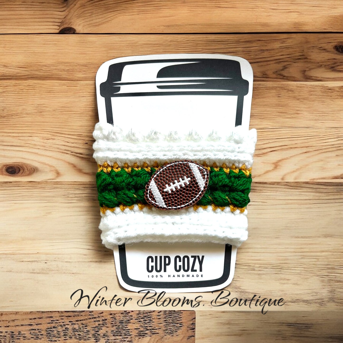 Green Bay Football themed Drink Cozy Sleeve