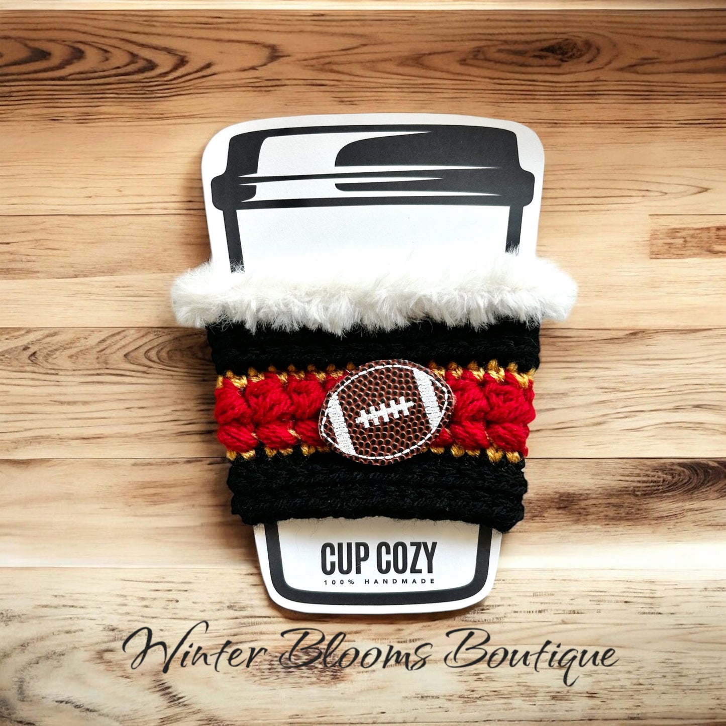 Kansas City Football themed Drink Cozy Sleeve