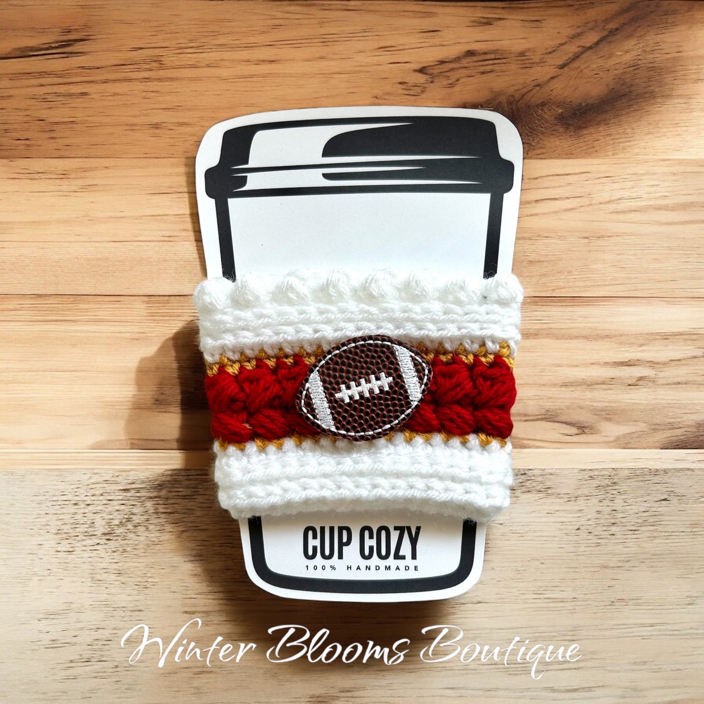 Kansas City Football themed Drink Cozy Sleeve