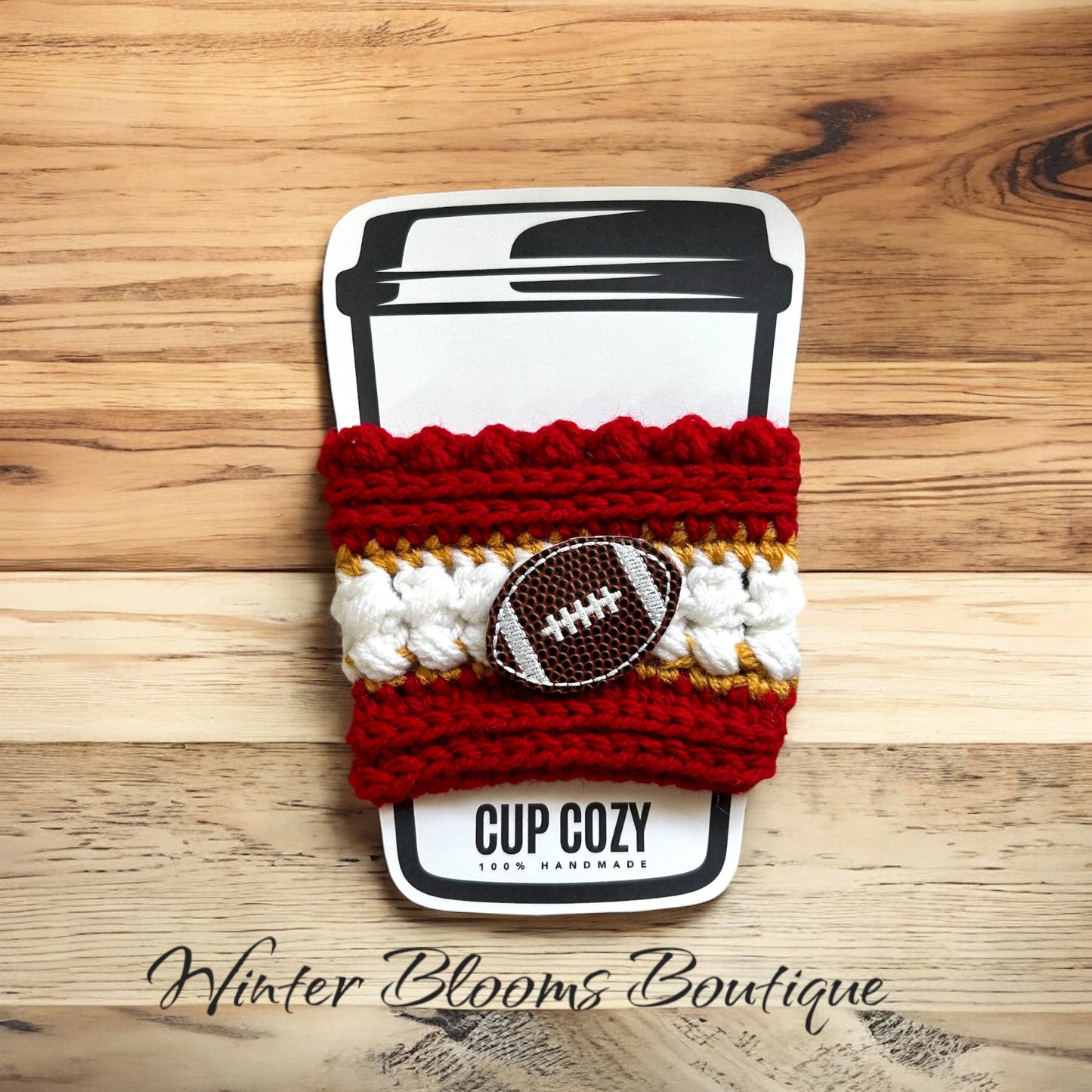 Kansas City Football themed Drink Cozy Sleeve