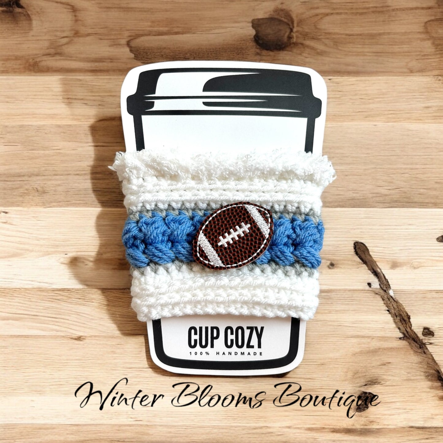 Detroit Football themed Drink Cozy Sleeve