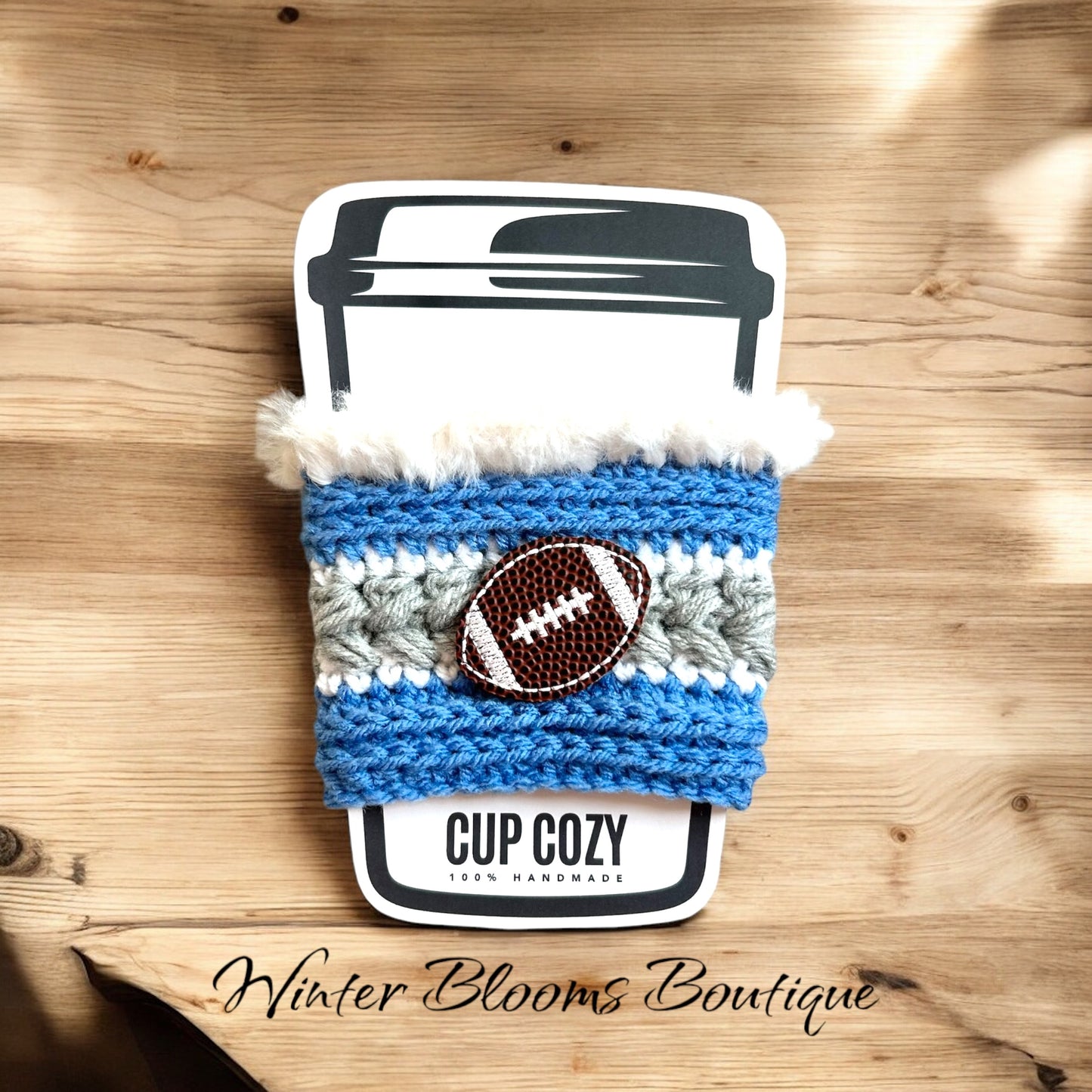 Detroit Football themed Drink Cozy Sleeve