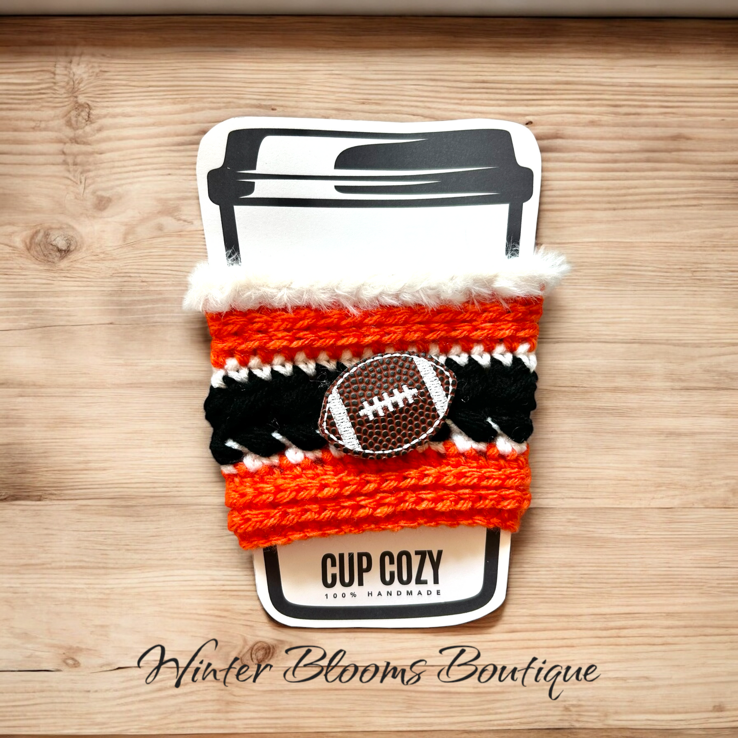 Cincinnati Football themed Drink Cozy Sleeve