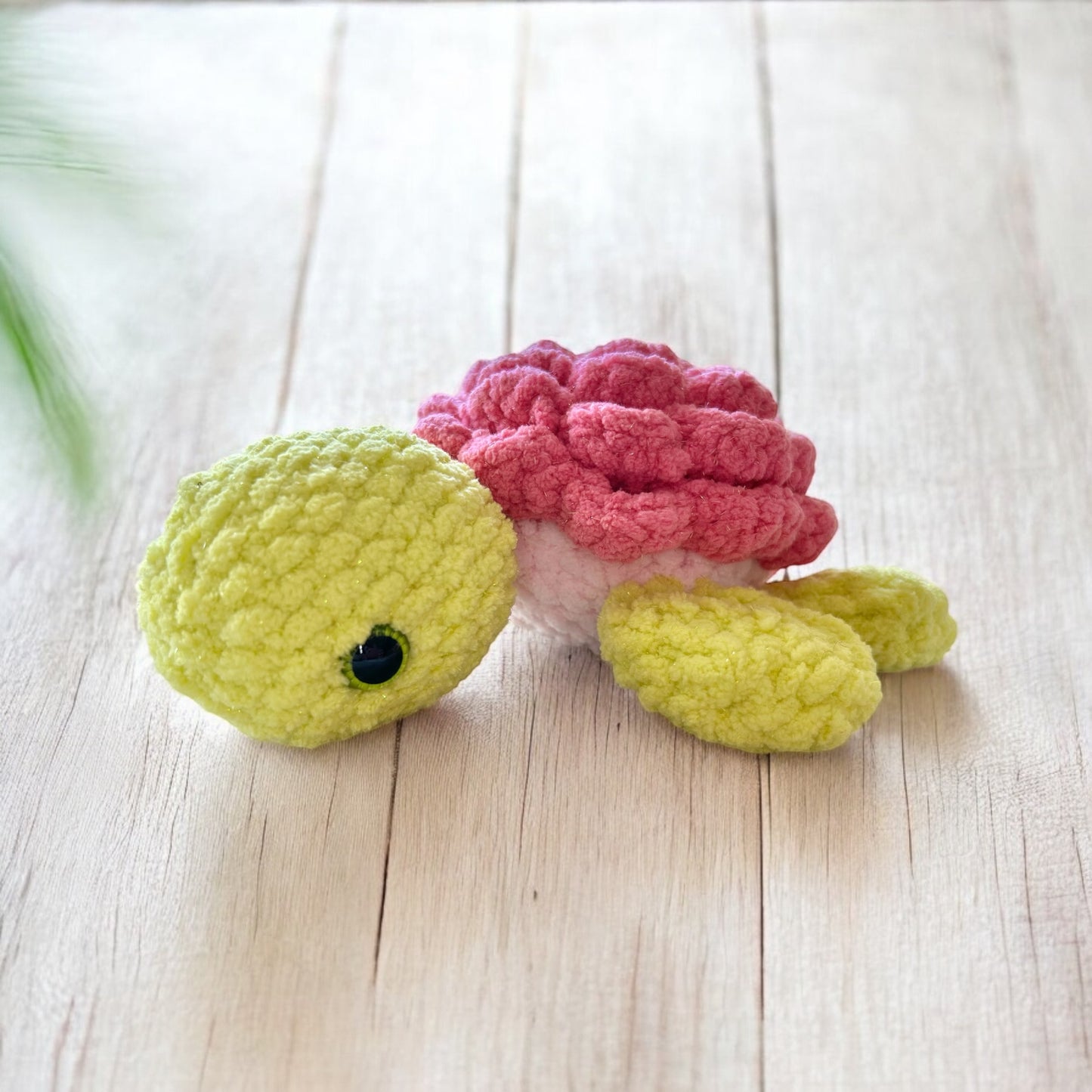 Turtle Rose Flower Plush Decor Toy