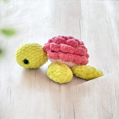 Turtle Rose Flower Plush Decor Toy