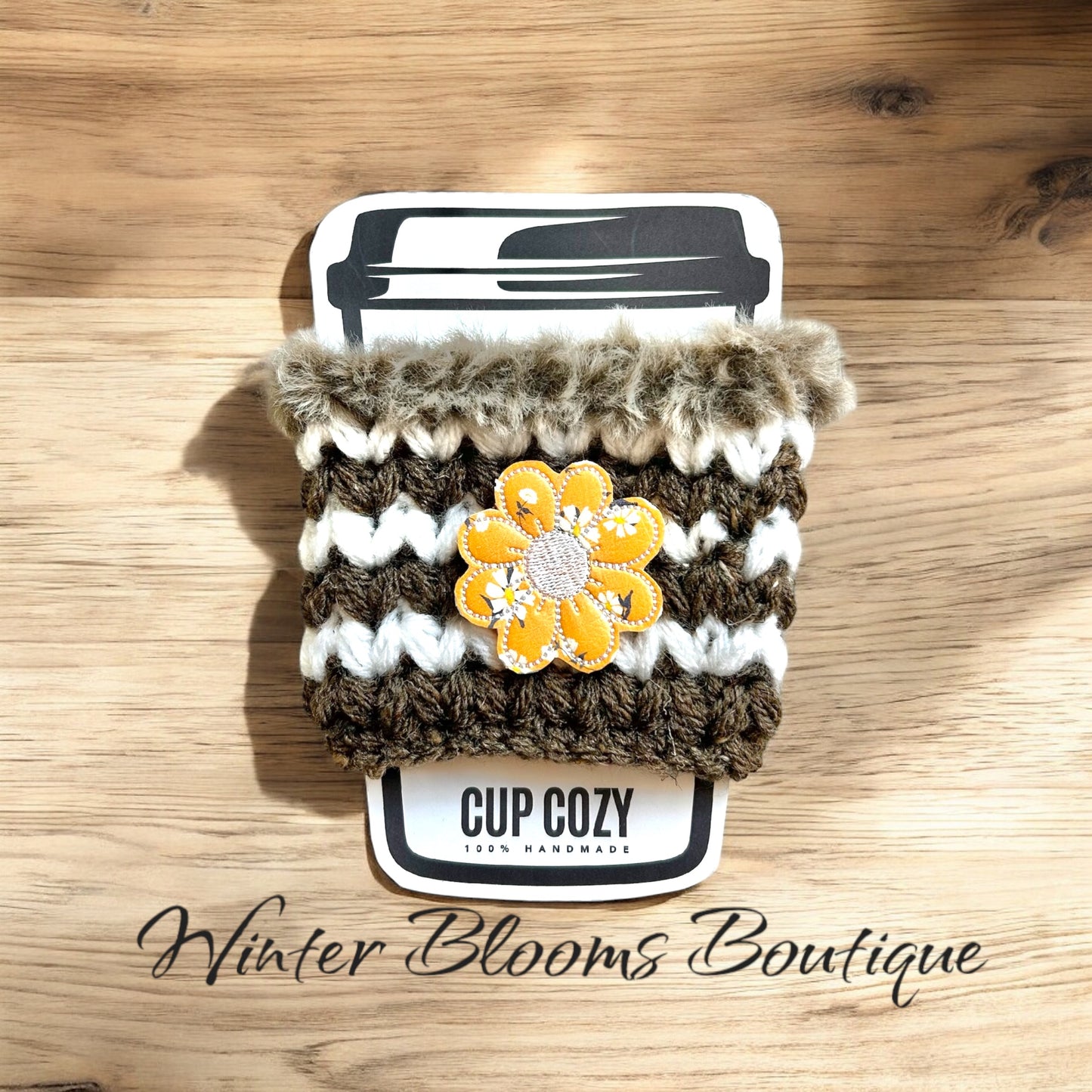 Fall Flower Drink Cozy Sleeve