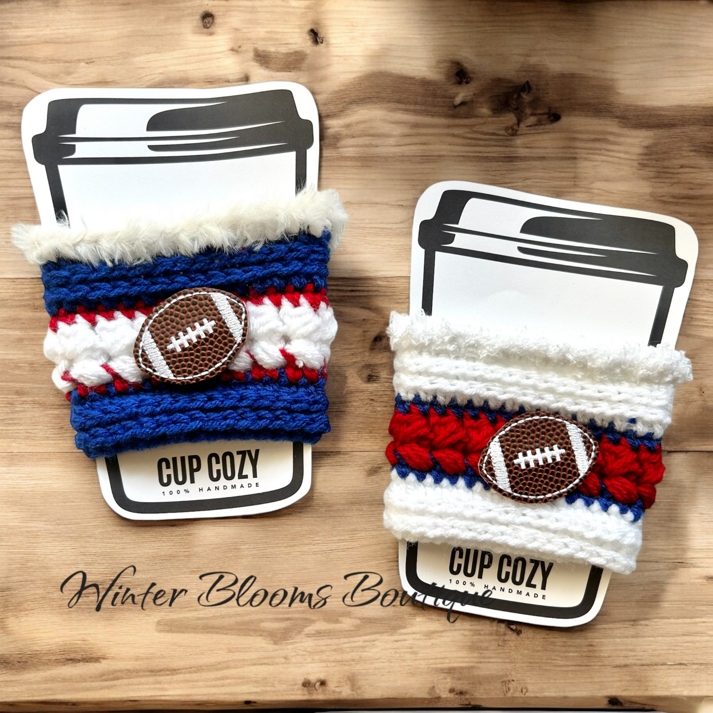 New York Team Football themed Drink Cozy Sleeve