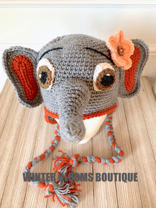 Elephant Hat in Orange