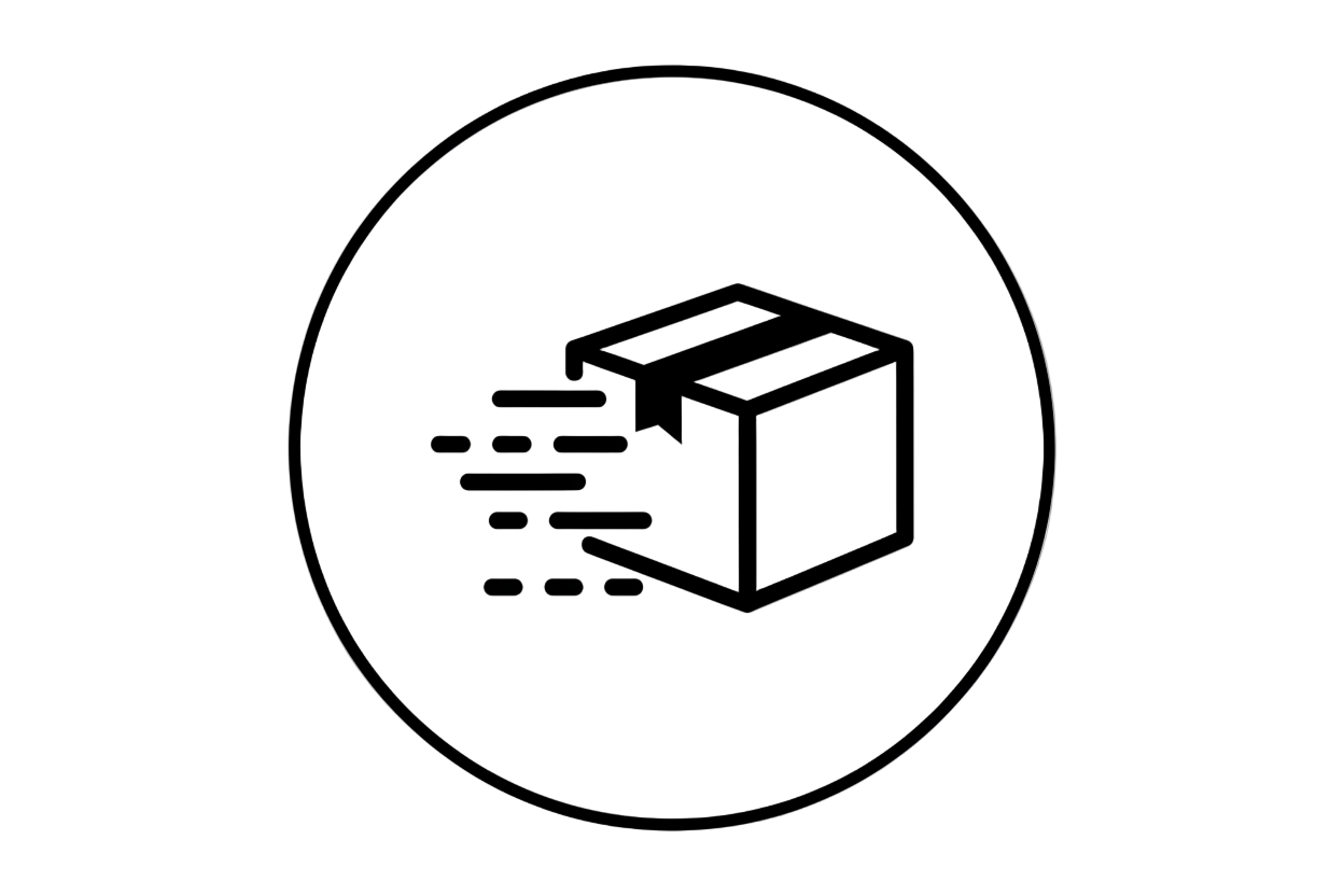 shipping icon black and white