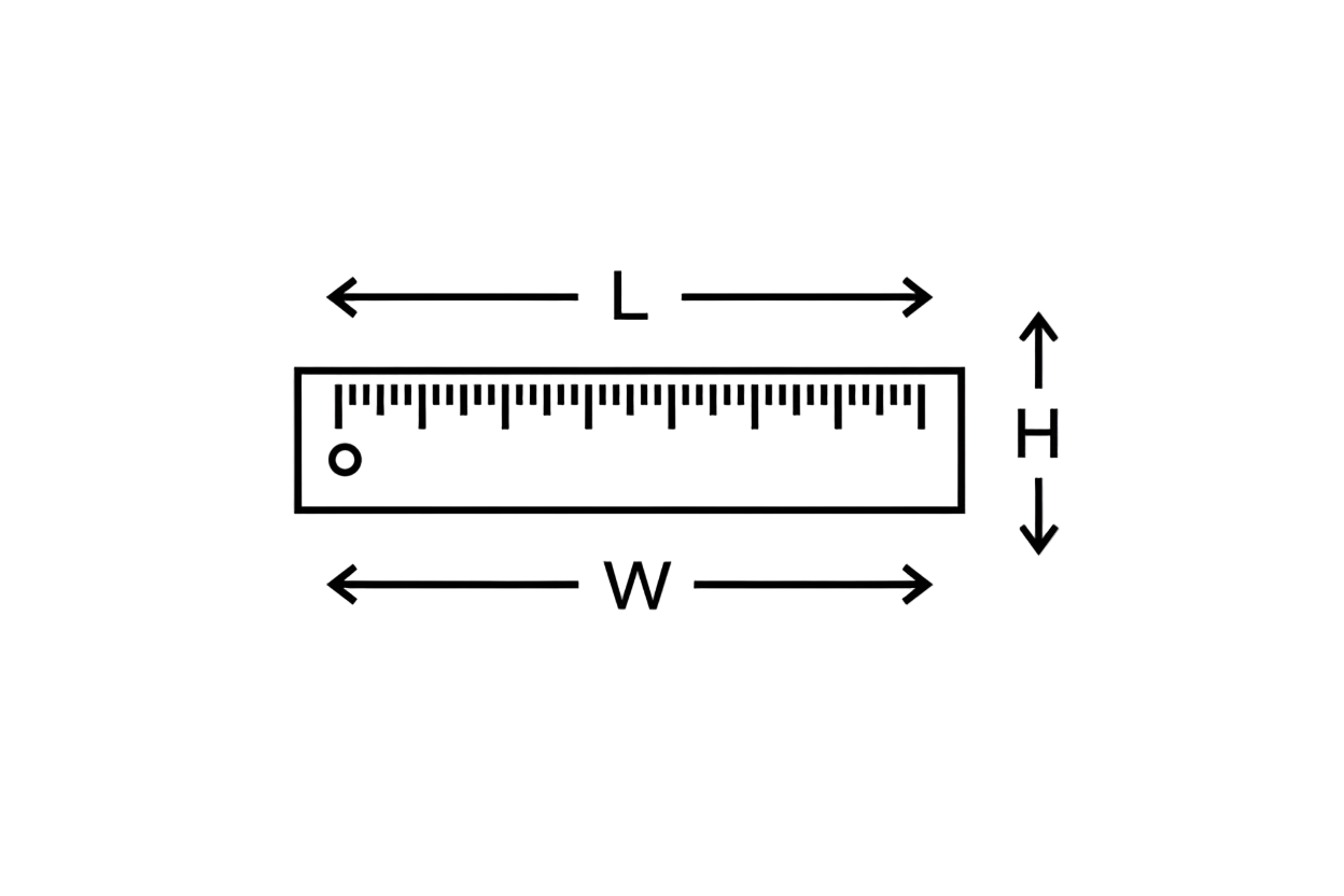 size measurement icon black and white